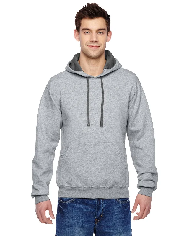 Trendy Items Fruit of the Loom Sofspun Hooded Sweatshirt | Athletic Heather