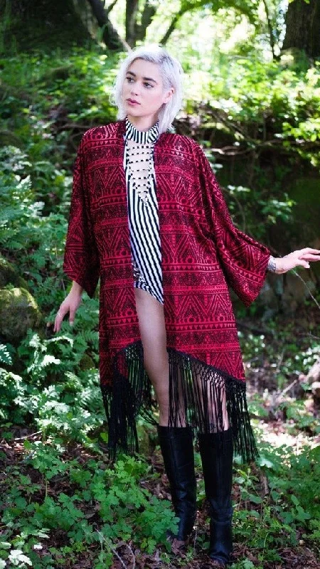 Ethnic Style Gothic Heart Kimono