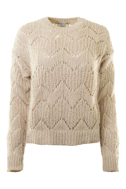Spiritual Vitality Autumn Cashmere Stitch Mix Crew Solid
 Sweater
