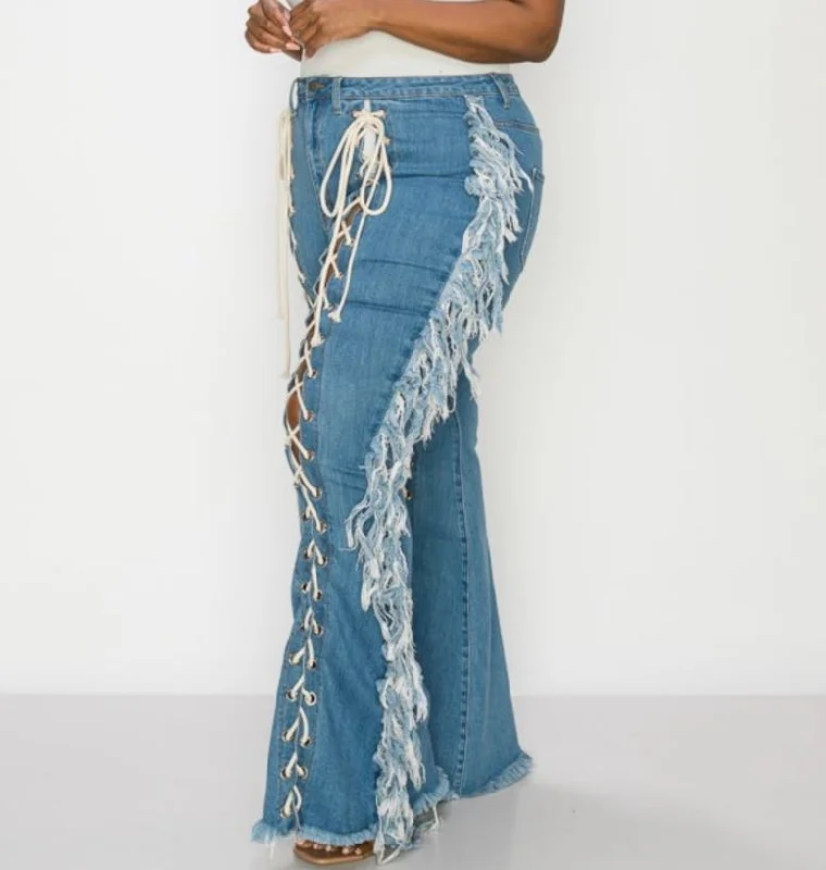 Plus Curvy Frare Tessel String Jeans