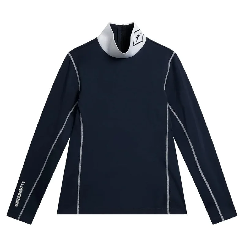 Fashionable And Versatile J.Lindeberg Powderhorn Mid Layer Golf Pullover JL Navy - FW23 Women Fashionable And Versatile J.Lindeberg Powderhorn Mid Layer Golf Pullover JL Navy - FW23 Women