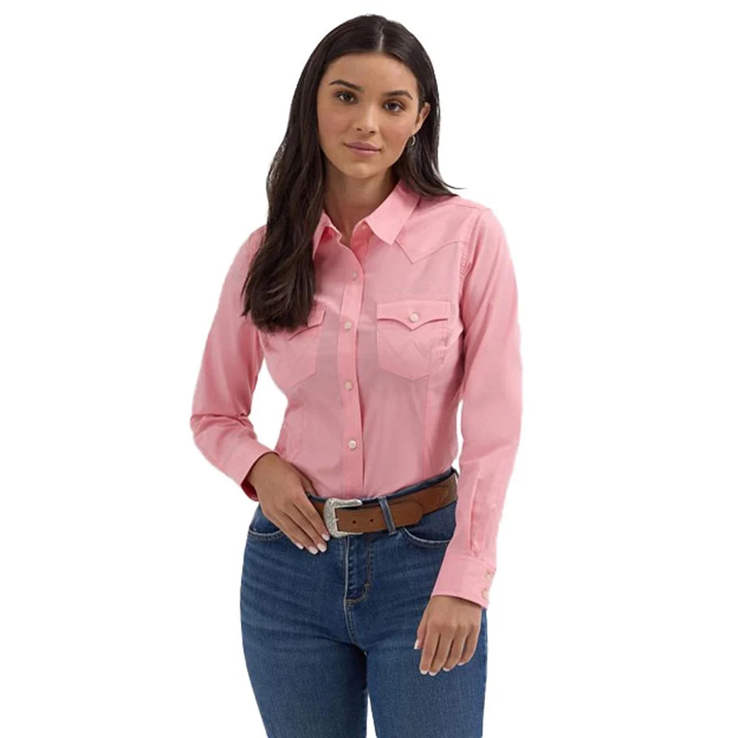 Eye-catching Personality Wrangler Women's Retro Pink Button Down