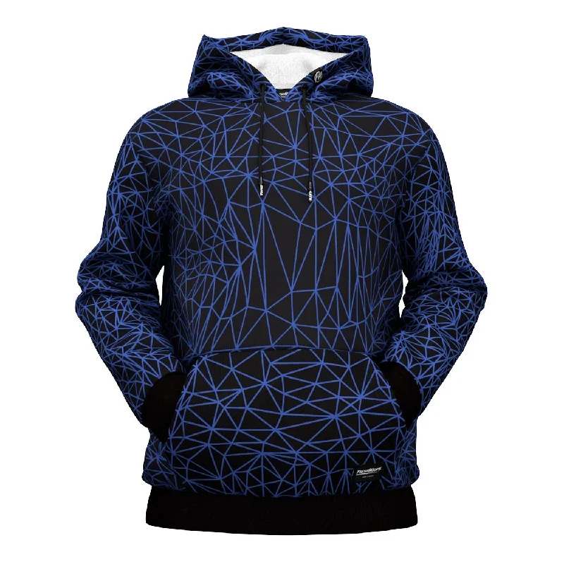 Design Perception Abstract Blue Polygons Hoodie