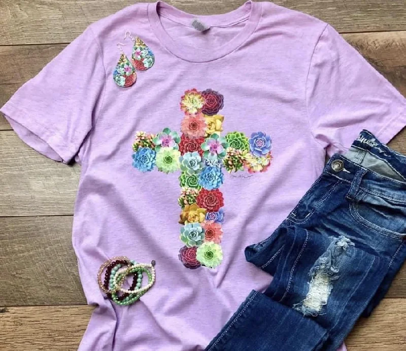 Succulent Cross Tee