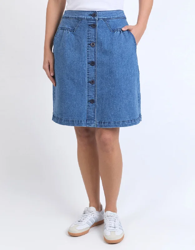Unique Design Amanda Skirt - Light Blue