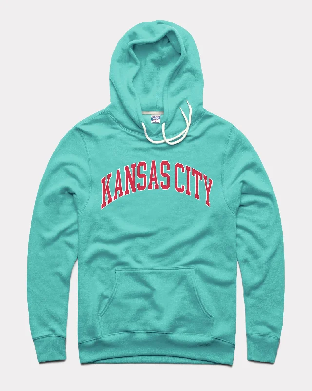 Nightclub Style Kansas City Arch Teal Hoodie