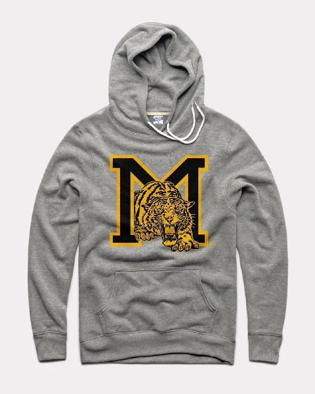 Classic MU Tigers Monogram Vintage Grey Hoodie