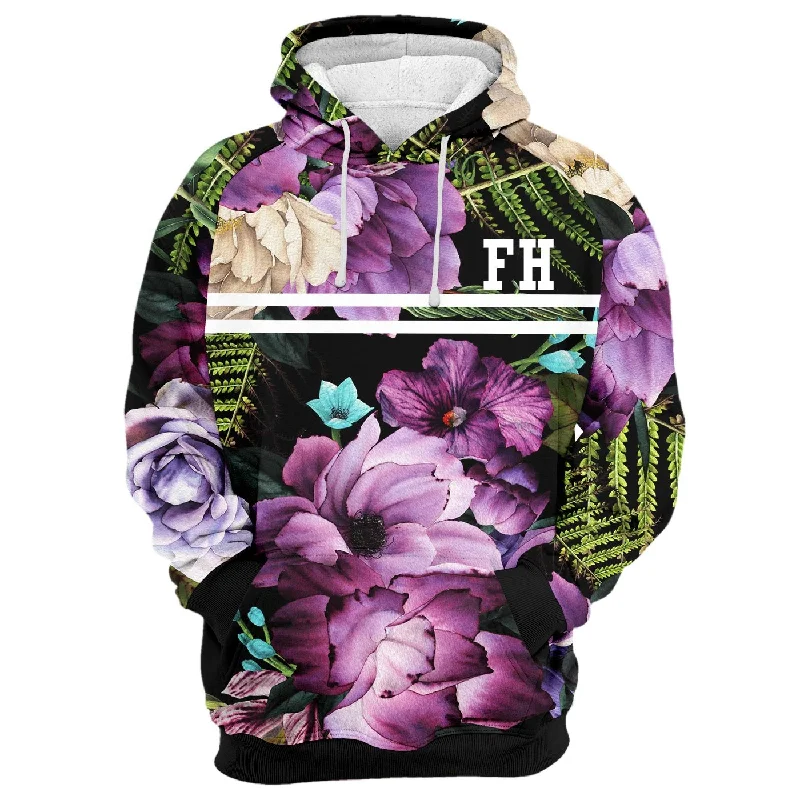 Magenta Purple Blossom Hoodie