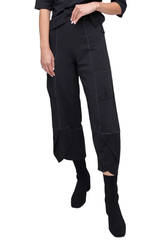 Outdoor Trend Essential Layers Patch Pocket Pant In Black