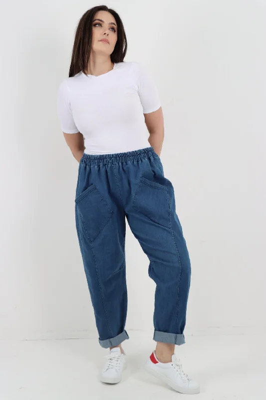 Spiritual Vitality Patch Pocket Denim Trouser