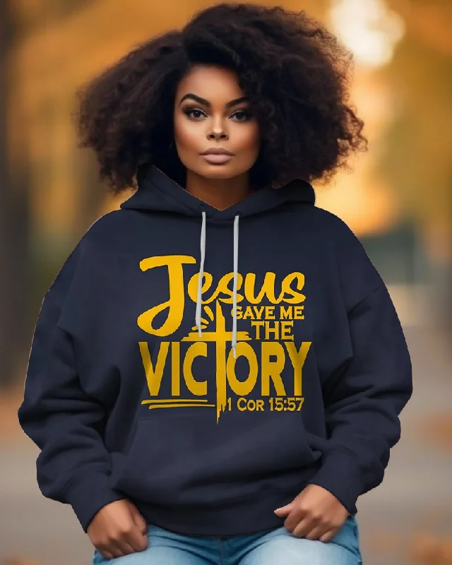 Jesus Gave Me Victory Long Sleeves Hoodie