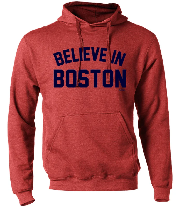 Luxury Temperament Believe in Boston - Heather Red - Sweatshirt