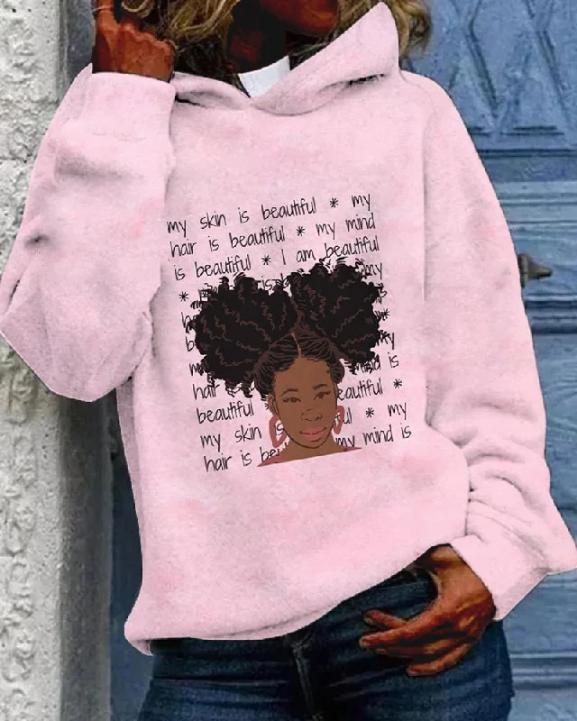 Innovative Design Afro Girl Beautiful Long Sleeves Hoodie