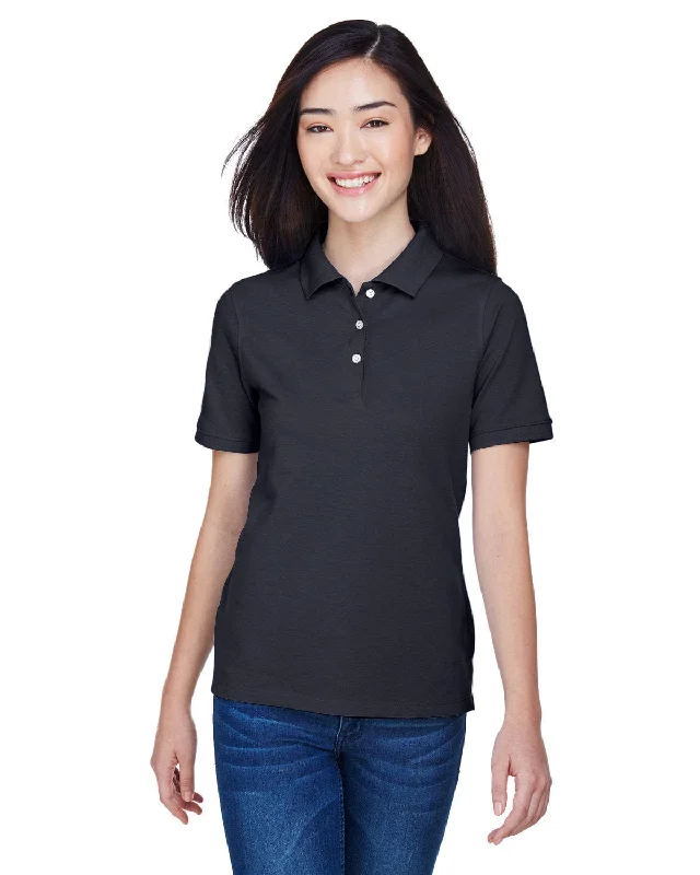Elegant And Simple Harriton Ladies Easy Blend Polo Shirt | Navy