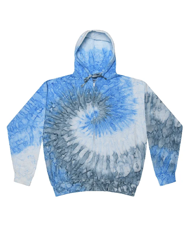Innovative Design Tie-Dye CD8888 Adult Tie-Dyed Full-Zip Hooded Sweatshirt