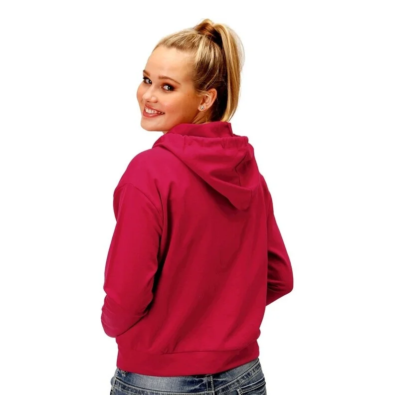 Elegant Style Roper Western Sweatshirt Womens Hoodie Terry Pink 03-098-0514-6111 PI