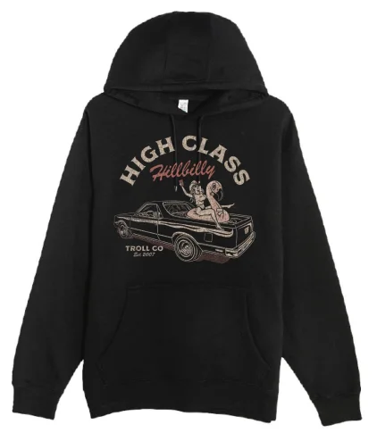 Street Charm Women’s High Class Camino Hoodie, Black
