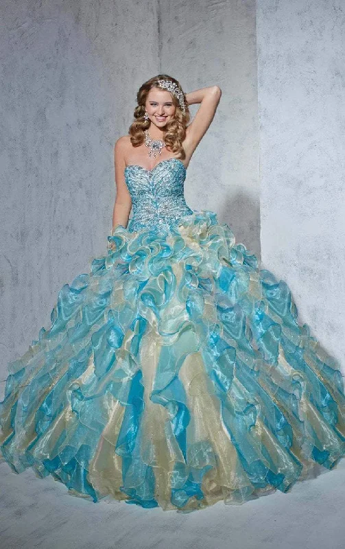 Sports Design Tiffany Designs - 56251 Bedazzled Sweetheart Organza Ruffled Ballgown