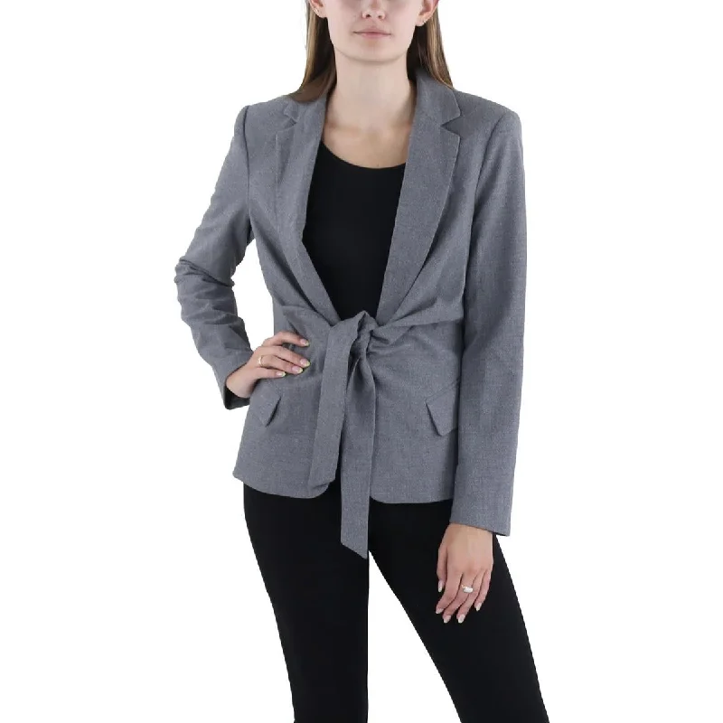 Trendy Items Donna Karan Womens Heathered Textured Open-Front Blazer
