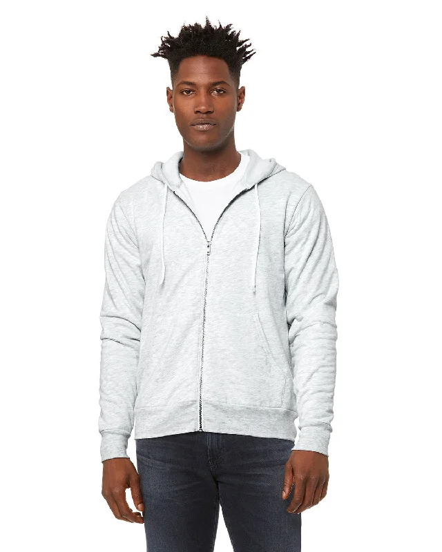 Exclusive Customization Bella + Canvas 3739 Unisex Poly-Cotton Fleece Full-Zip Hooded Sweatshirt
