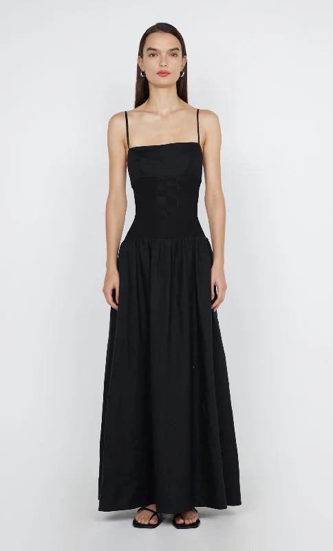 Carefree Style LINA MAXI DRESS - BLACK