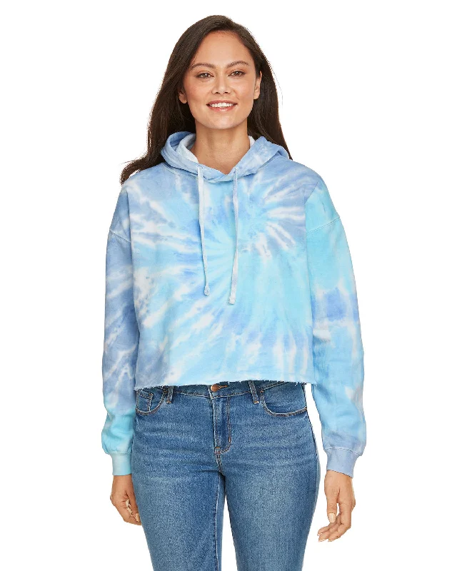 Customized Version Tie-Dye CD8333 Ladies' Cropped Hooded Sweatshirt