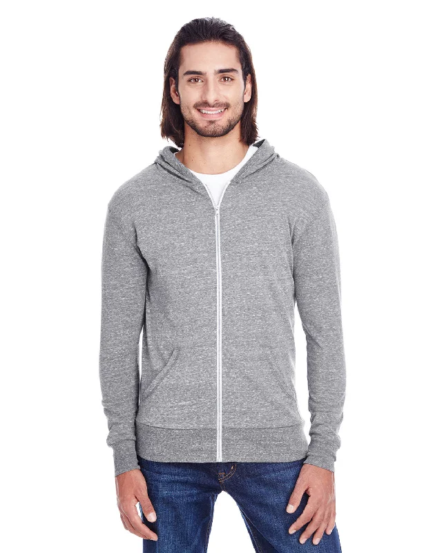 Lazy Style Threadfast Apparel 302Z Unisex Triblend Full-Zip Light Hoodie
