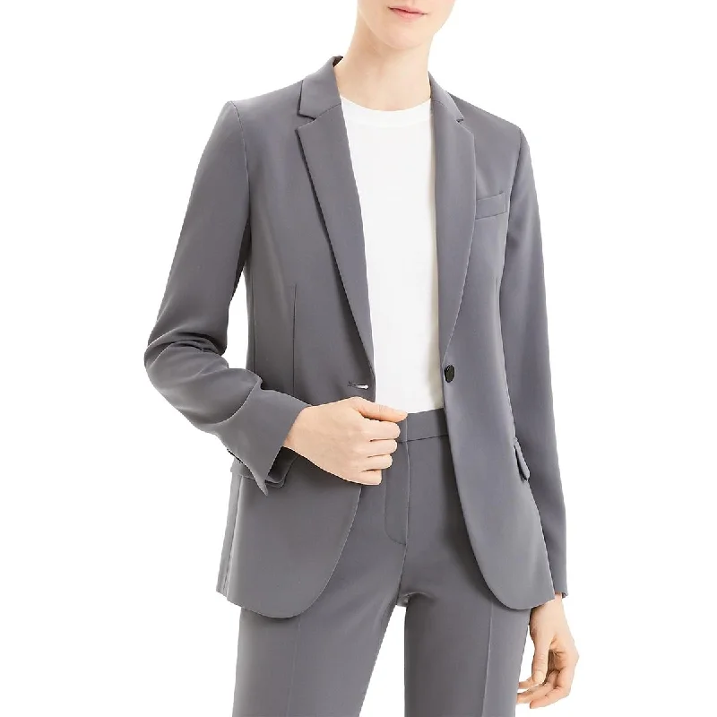 Spiritual Vitality Theory Womens Formal Office One-Button Blazer