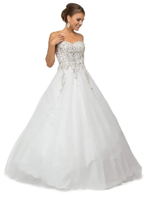 Exclusive Customization Dancing Queen Bridal - 9166 Floor-Length Strapless Sweetheart Ballgown