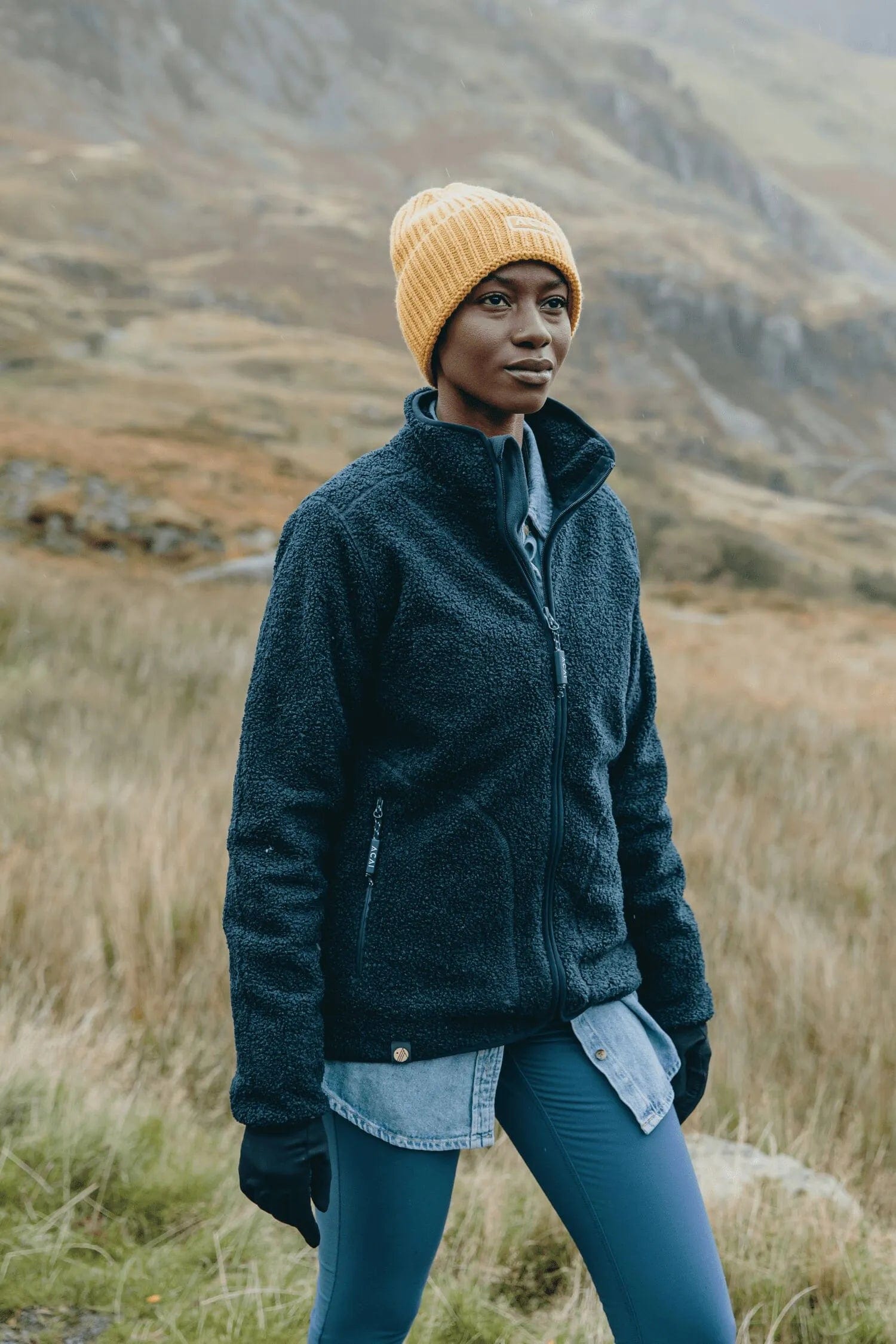 Casual And Versatile Windproof Full Zip Fleece - Deep Navy