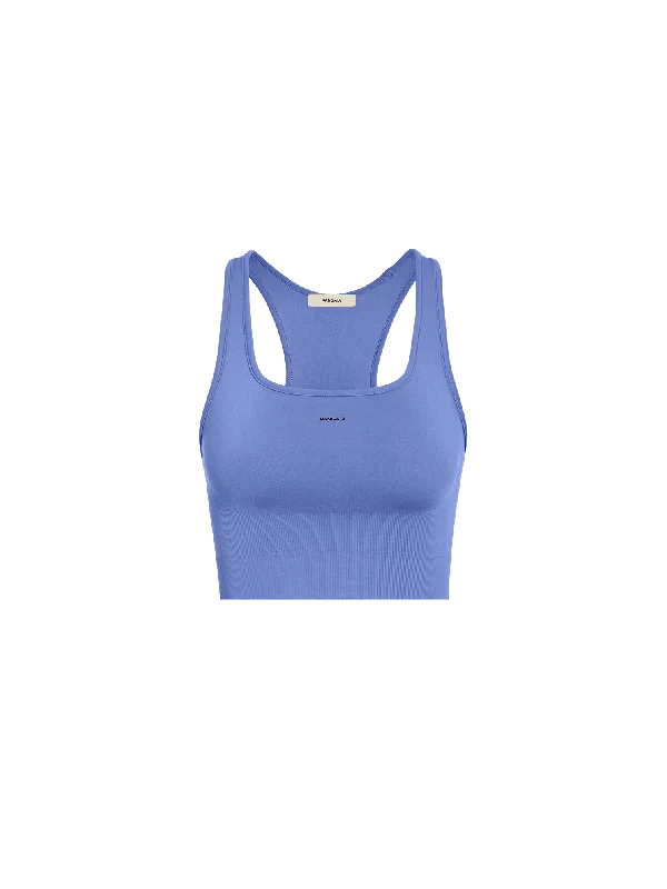 Playful Style Women's Plant-Stretch Compressive Sports Bra—Iris Purple