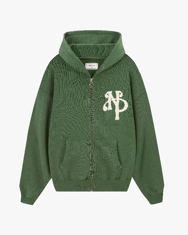 Warm Atmosphere KILL BILL ZIP-UP HOODIE GREEN