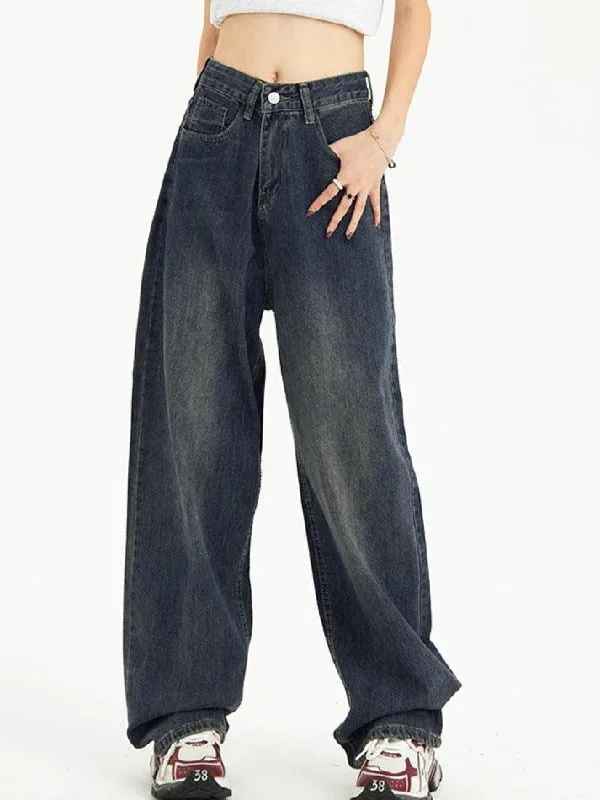 Modern City Vintage Blue Ripped Boyfriend Jeans