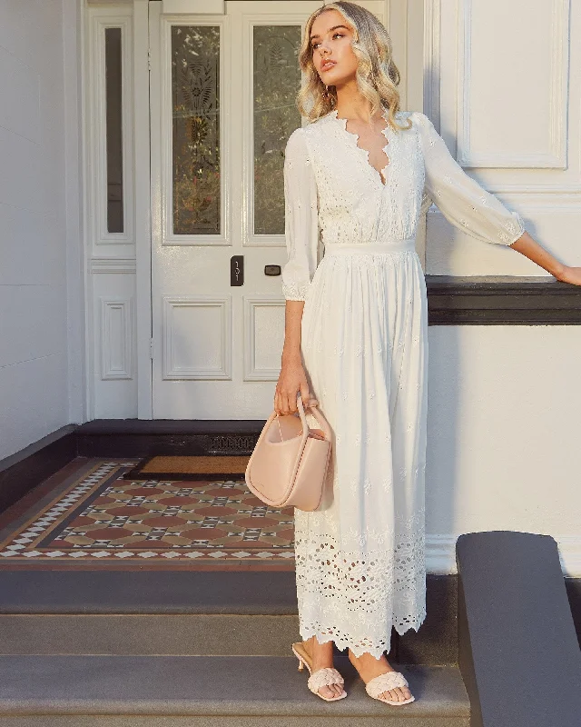 Diamond Series All Eyes On Me Midi Dress - White