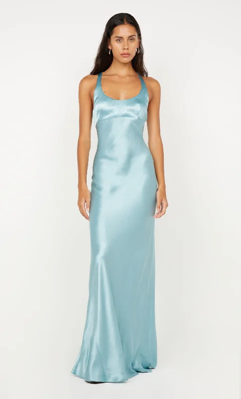 Exquisite Fabrics MAXINA CROSSOVER DRESS - SEA SPRAY