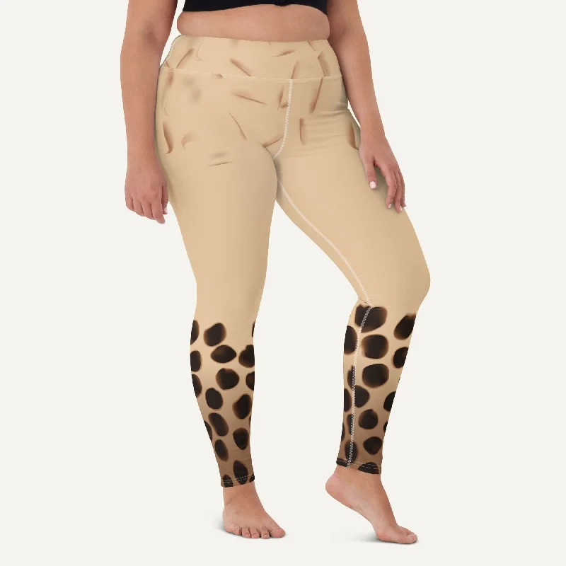 Eye-catching Personality Boba Milk Tea High-Waisted Leggings