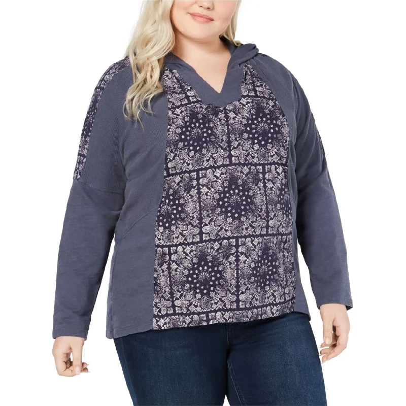 Loose Fit Style & Co. Womens High-Low Hoodie Sweatshirt