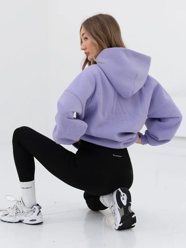 Casual And Casual Embroidered Isabel Oversized Hoodie - Lilac