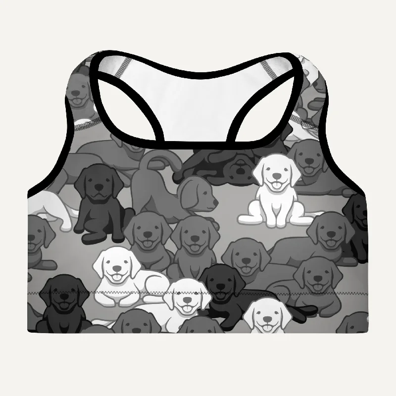 End Of The Year Dogs Camouflage Urban Padded Sports Bra