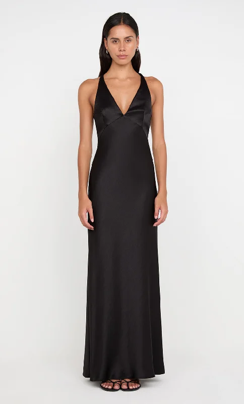 High-end Design THE DREAMER V NECK DRESS - BLACK
