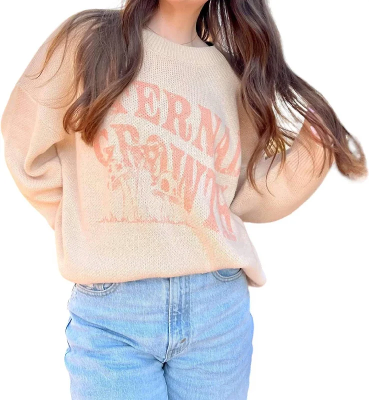 Stunning Fashion Eternal Growth Knit Pullover Sweater In Taupe
