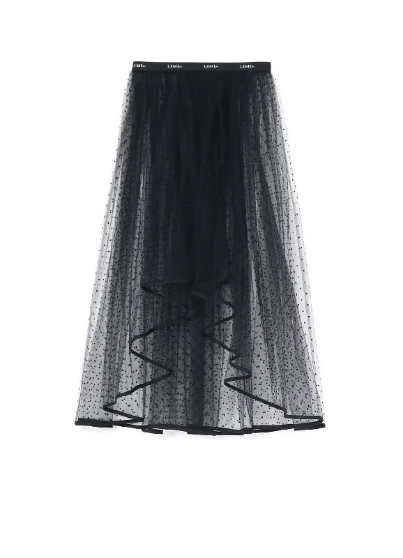 Casual And Casual DOT TULLE GATHER SKIRT
