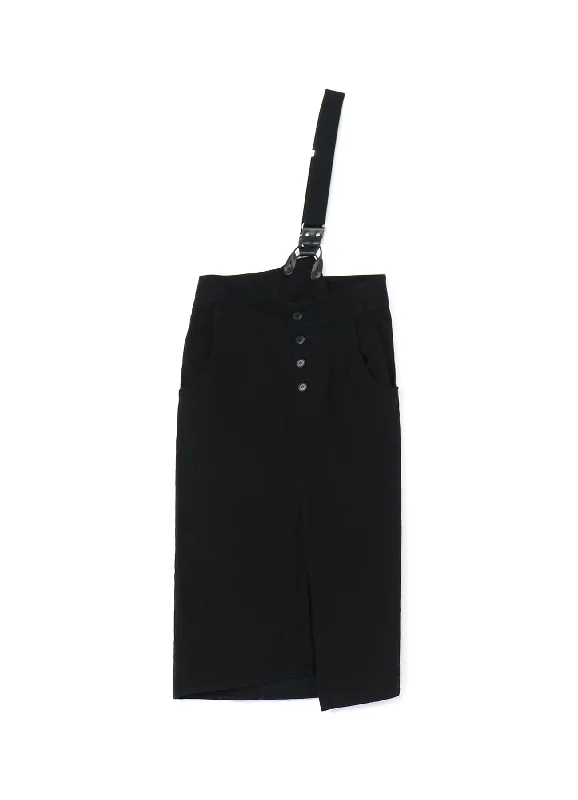 Fresh And Natural 10 OZ DENIM TWIST SKIRT WITH SUSPENDERS