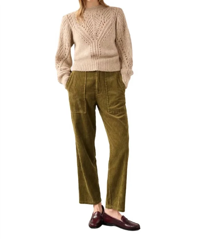 Playful Style Plush Alpaca Blend Pointelle Crewneck Top In Oat Straw