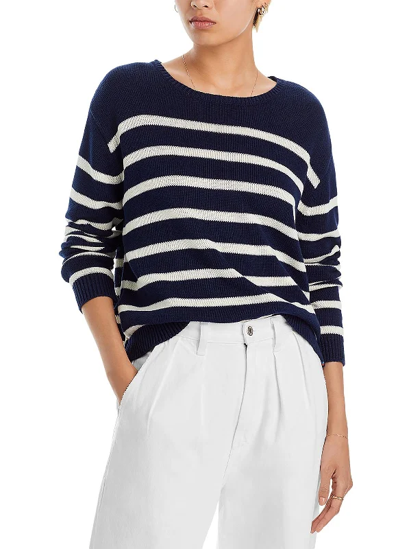 Unique Design The Finn Womens Striped Organic Cotton Crewneck Sweater