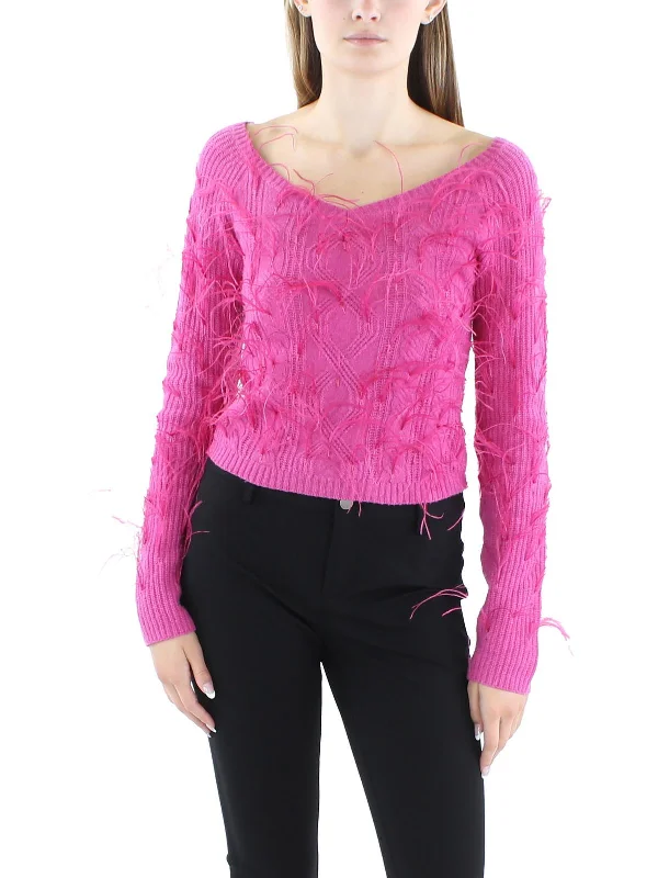 Denim Design Womens Merino Wool Blend Merino Wool Pullover Sweater