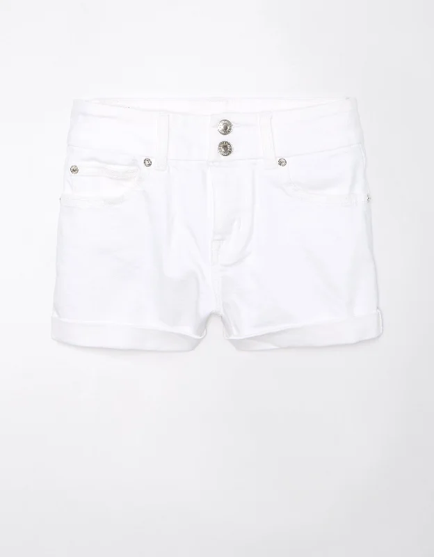 Street Fashion AE Next Level Curvy High-Waisted Denim Short Short