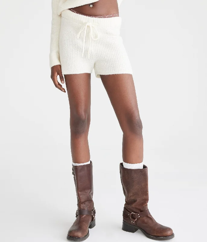 Loose Fit Aeropostale High-Rise Waffle Sweater Shorts