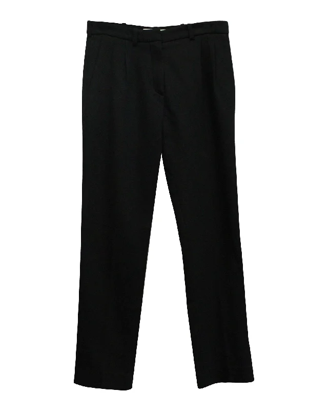High-end Design Altuzarra Straight Leg Trousers in Black Cotton