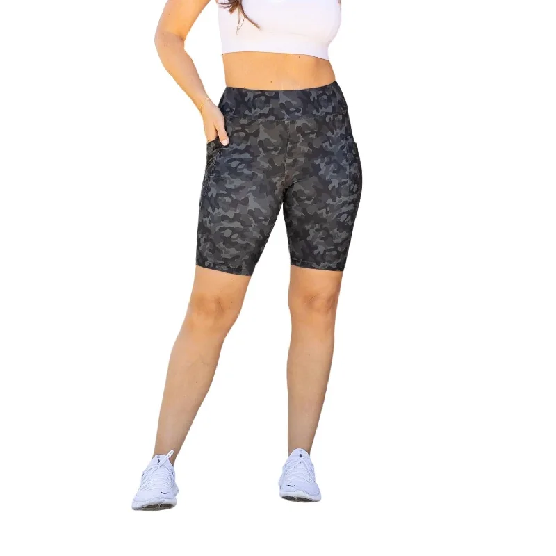 Trendy Items Army Biker Shorts In Camo